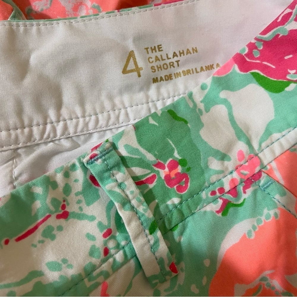 Lilly Pulitzer — The Callahan Short — Florals in Peach, Pink, Green & White - Picture 4 of 6